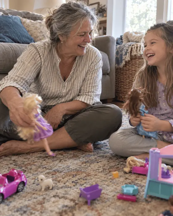 On the floor with the grandkids — and back up without help