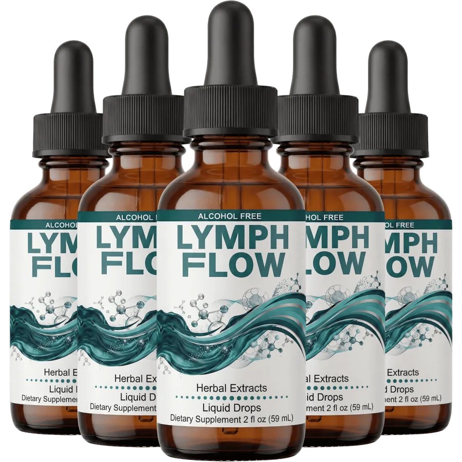 Five bottles of Lymph Flow